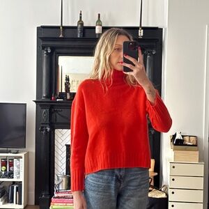 Banana Republic Vibrant Red Cowl Neck Sweater